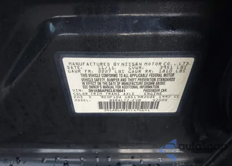 2012 Nissan Sentra 2.0 Sr z USA, uszkodzony, nr VIN 3N1AB6AP8CL676641